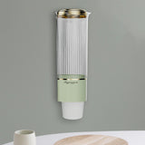 Maxbell Paper Cup Dispenser with Cover Stable Dustproof for Parties Household Cafes Light green