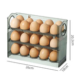 Maxbell egg Tray Egg Fresh Storage Box for Countertop Kitchen Fridge Table Green