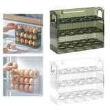 Maxbell egg Tray Egg Fresh Storage Box for Countertop Kitchen Fridge Table Green