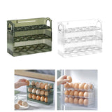 Maxbell egg Tray Egg Fresh Storage Box for Countertop Kitchen Fridge Table Green