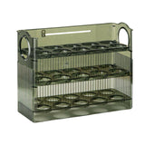 Maxbell egg Tray Egg Fresh Storage Box for Countertop Kitchen Fridge Table Green