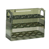 Maxbell egg Tray Egg Fresh Storage Box for Countertop Kitchen Fridge Table Green