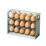Maxbell egg Tray Egg Fresh Storage Box for Countertop Kitchen Fridge Table Green