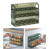 Maxbell egg Tray Egg Fresh Storage Box for Countertop Kitchen Fridge Table Green