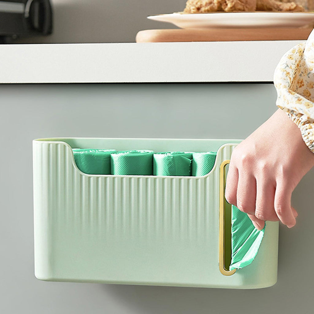 Maxbell Wall Hanging Garbage Bag Organizer Plastic Bag Holder for Cabinet Home