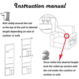 Maxbell Non Slip Sofa Armrest Organizer Armchair Caddy for Couch Living Room Sofa Black