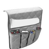 Maxbell Non Slip Sofa Armrest Organizer Armchair Caddy for Couch Living Room Sofa Gray