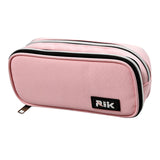 Maxbell Pencil Pen Case with Zipper for Girls and Boys College Middle/High School Pink