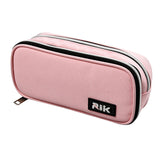 Maxbell Pencil Pen Case with Zipper for Girls and Boys College Middle/High School Pink