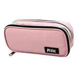 Maxbell Pencil Pen Case with Zipper for Girls and Boys College Middle/High School Pink