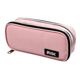 Maxbell Pencil Pen Case with Zipper for Girls and Boys College Middle/High School Pink