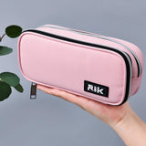 Maxbell Pencil Pen Case with Zipper for Girls and Boys College Middle/High School Pink