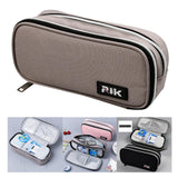 Maxbell Pencil Pen Case with Zipper for Girls and Boys College Middle/High School Gray