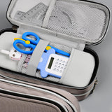 Maxbell Pencil Pen Case with Zipper for Girls and Boys College Middle/High School Gray