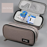 Maxbell Pencil Pen Case with Zipper for Girls and Boys College Middle/High School Gray