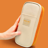 Maxbell Pencil Pen Case Portable Journaling Supplies with Zipper for Teen Yellow