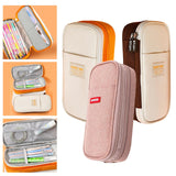 Maxbell Pencil Pen Case Portable Journaling Supplies with Zipper for Teen Yellow