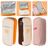 Maxbell Pencil Pen Case Portable Journaling Supplies with Zipper for Teen Yellow