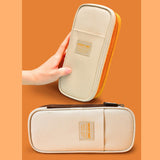 Maxbell Pencil Pen Case Portable Journaling Supplies with Zipper for Teen Coffee