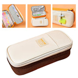 Maxbell Pencil Pen Case Portable Journaling Supplies with Zipper for Teen Coffee