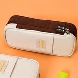 Maxbell Pencil Pen Case Portable Journaling Supplies with Zipper for Teen Coffee
