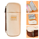 Maxbell Pencil Pen Case Portable Journaling Supplies with Zipper for Teen Coffee