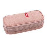 Maxbell Pencil Pen Case Portable Journaling Supplies with Zipper for Teen Pink Gray