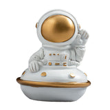 Maxbell Spaceman Figurine Educational Themed Art for Themed Party Decor Housewarming Sitting Airship