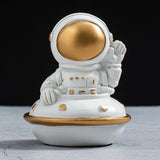 Maxbell Spaceman Figurine Educational Themed Art for Themed Party Decor Housewarming Sitting Airship