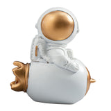 Maxbell Spaceman Figurine Educational Themed Art for Themed Party Decor Housewarming Sitting Rocket