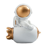Maxbell Spaceman Figurine Educational Themed Art for Themed Party Decor Housewarming Sitting Rocket