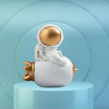 Maxbell Spaceman Figurine Educational Themed Art for Themed Party Decor Housewarming Sitting Rocket