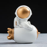 Maxbell Spaceman Figurine Educational Themed Art for Themed Party Decor Housewarming Sitting Rocket