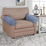 Maxbell 2x Sofa Armrest Covers Washable Stretchable Armrest Cover for recliner Dark Grey