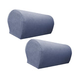 Maxbell 2x Sofa Armrest Covers Washable Stretchable Armrest Cover for recliner Dark Grey