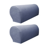 Maxbell 2x Sofa Armrest Covers Washable Stretchable Armrest Cover for recliner Dark Grey