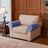 Maxbell 2x Sofa Armrest Covers Washable Stretchable Armrest Cover for recliner Dark Grey
