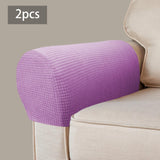 Maxbell 2x Sofa Armrest Covers Washable Stretchable Armrest Cover for recliner Purple