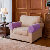 Maxbell 2x Sofa Armrest Covers Washable Stretchable Armrest Cover for recliner Purple