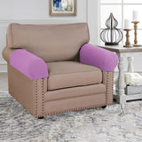 Maxbell 2x Sofa Armrest Covers Washable Stretchable Armrest Cover for recliner Purple