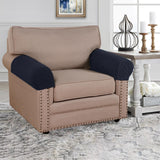 Maxbell 2x Sofa Armrest Covers Washable Stretchable Armrest Cover for recliner Black