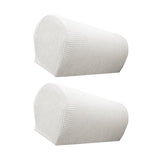 Maxbell 2x Sofa Armrest Covers Washable Stretchable Armrest Cover for recliner White
