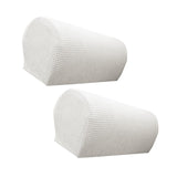 Maxbell 2x Sofa Armrest Covers Washable Stretchable Armrest Cover for recliner White