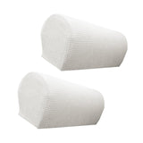 Maxbell 2x Sofa Armrest Covers Washable Stretchable Armrest Cover for recliner White