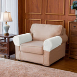 Maxbell 2x Sofa Armrest Covers Washable Stretchable Armrest Cover for recliner White
