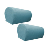Maxbell 2x Sofa Armrest Covers Washable Stretchable Armrest Cover for recliner Blue