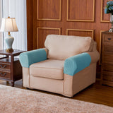 Maxbell 2x Sofa Armrest Covers Washable Stretchable Armrest Cover for recliner Blue
