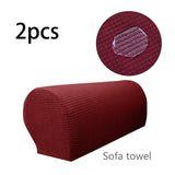 Maxbell Armchair Covers Furniture Protector Arm Covers for Bedroom  Wine Red