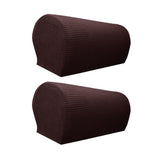 Maxbell Armchair Covers Furniture Protector Arm Covers for Bedroom  Dark Brown