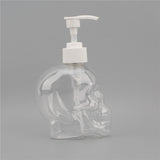 Maxbell Skull Shape Soap Dispenser Shower Gel Reusable Empty Bottle Transparent